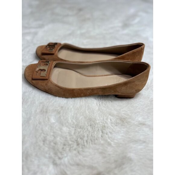 Tory Burch Cognac Brosn suede slip on shoe women size 7.5 M - Picture 8 of 11